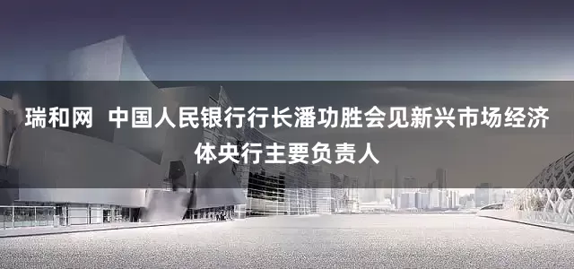 瑞和网  中国人民银行行长潘功胜会见新兴市场经济体央行主要负责人