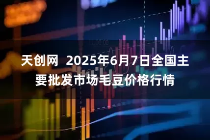 天创网  2025年6月7日全国主要批发市场毛豆价格行情